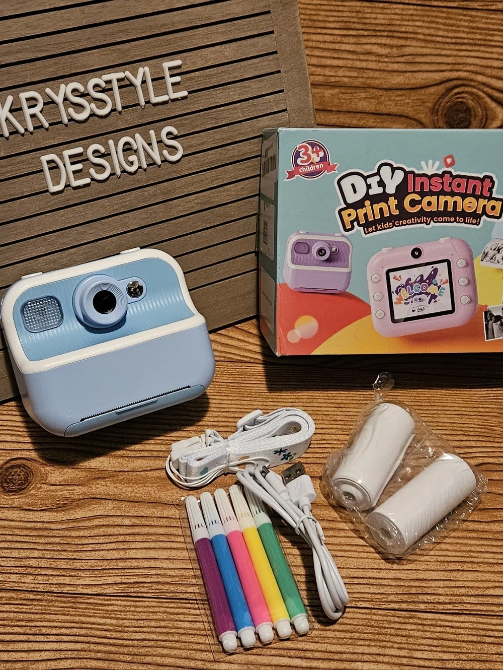 Kids Instant Print Digital Camera - Blue